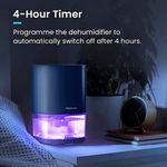 Pro Breeze Mini Dehumidifier 1L Tank 450ml/Day 4hr Timer LED Light Blue