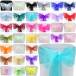 Time to Sparkle 10-100PCS 22x280CM Organza Sashes Chair Cover Bows Sash Wedding