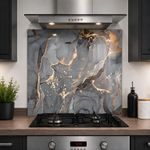 Printed Glass Kitchen Splashback 6mm Toughened Heat Resistant Hob Design No 2233