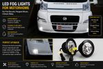 DRL Daytime Running Lights Round 4-LED for Fiat Ducato Motorhome Boxer Relay