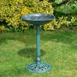 63cm Verdi Green Traditional Garden Patio Resin Bird Bath