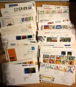 BOX OF GOOD GB FDC's 1970's  - 2000's MOSTLY ROYAL MAIL APPROX 220 - 250 COVERS