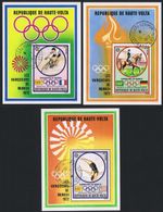 Winners Summer Olympic Games Munich 3 MSs Upper Volta 1972 CTO SG#MS391