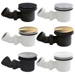 Mega-Flow 90mm Shower Tray Waste Trap & Vented Cover Dome Bathroom Easy-Clean