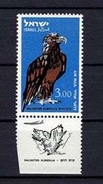 Israel sc C37T SG 253T Stamp Air Mail White-tailed Eagle 1963 MNH