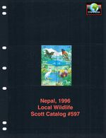 $4.25 Scott Value - 1996 NEPAL Wildlife Himalayas Birds scarcer CV MNH NH UMM