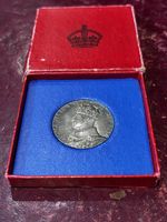 1937 King George VI and Queen Elizabeth Silver Coronation Medal In Box