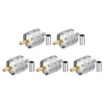 5Pcs P L 259 Crimp Connectors 3.2 mm 50 Ohm for RG58 RG147 Coaxial Cable