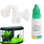 Aquatic CO2 Glass Drop Checker With Solutions Plant Fish Tank Test Kit