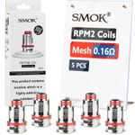 SMOK RPM 2 Mesh Coil 0.16 ohm, for RPM2 Series Pods, RPM2 Coilhead (5pcs, No
