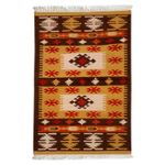 3' X 5' NAVAJO Navaho South American Wool RUG Kilim Flat Weave Oriental Area Rug