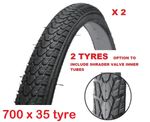 2 X  700c x 35c Hybrid Bike Commuting Fast Bicycle Tyres, tubes available also