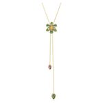 New Idyllia Y pendant Mixed cuts, Flower, Multicolored, Gold-tone plated 5717158