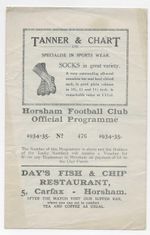 1934/35 Sussex County League - HORSHAM v. LITTLEHAMPTON