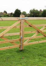 Double Field Gate Fastener Set - Latch set with Drop Bolt and Throw Over Loop