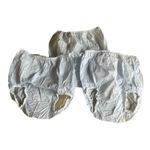Vintage Plastic Pilchers Sz 00 Waterproof Pants Nappy Cover Diaper Blue x 3 New