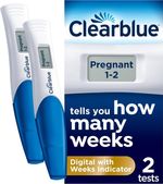 Clearblue Digital Pregnancy Test with Weeks Indicator 2 Tests Accurate Results