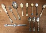 Collection Of Antique Silver Plate Cutlery 12 Items