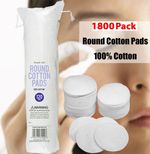 1800 x Round Pure Cotton Wool Pads Face Make Up Nail Polish Remover Absorbent