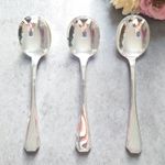 Christofle America 3pcs Silverplate Flatware Consomme Cream Soup Spoon Excellent