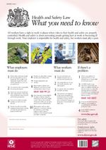 Health and Safety Law Poster HSE - What You Need To Know FWC30 A5 A4 A3 A3+