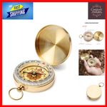 Durable Brass Pocket Compass with Luminous Function for Camping Adventures