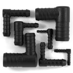 90 degree hose connector Elbow Mender Barbed Joiner Tubing Fittings Pipe Adapter