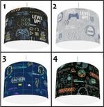 GAMER LEVEL UP GLITCH GAME OVER  Ceiling Light Shade  Lampshade  Reusable