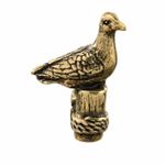 Pigeon Brass Ornament on Post for Reading Nooks, Collectors