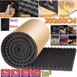 2M Soundproofing Foam Self-Adhesive Acoustic Foam Sound Absorbing Egg Crate 20MM