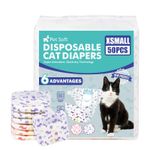 Super Absorbent Leak-Proof Female Diapers for Cats & Puppies Multi-pattern XS 50