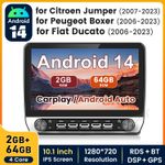 Carplay Car Radio Stereo For FIAT Ducato Boxer 2006-2024 GPS Navi Head Unit SWC