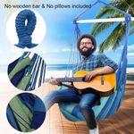 Hanging Chair,Garden Hammock Chair&Portable Cotton Rope Swing Seat 130KG Max