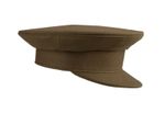British WWI WWII Officer Style Peaked Cap USA 1940s Uniform Look Khaki Wool NEW