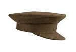 British WWI WWII Officer Style Peaked Cap USA 1940s Uniform Look Khaki Wool NEW
