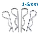 R Clips Retaining Pins Split Pins Clevis Pins 1mm - 6mm Stainless Steel 304