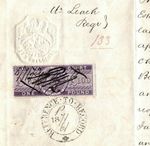 GB QV Revenues *£1 CHANCERY COURT* & 10s Embossed Document 1873 {samwells}MA545