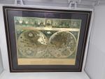 Vintage Gold Foil Blaeu Wall Map Of The World Nova Totivs Orbis Tabvla Framed