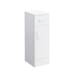 Bathroom Cabinet Cupboard Wooden Floor Freestanding Drawer Storage Unit White