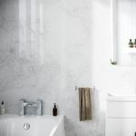 Grey Marble Cladding Modern PVC Panels Shower Wet Wall 2400x1000x10mm