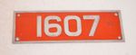 Bus Coach Fleet Number Plate No. 1607