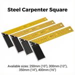 250/300/350/400 Carpenter Working Joiners Try Square Rule Hardened Steel Stalco 