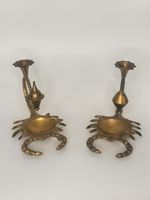 Vintage Brass Scorpion Candelabra RARE UNIQUE