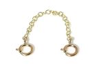 9ct Yellow Gold Safety Trace Chain Necklace Extender  2 x 9ct Gold Bolt Rings