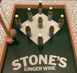 Vintage STONE’S Pub Table Skittles Bar Game - Ginger Wine Beer Bottles Man Cave
