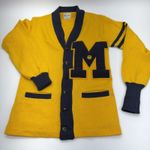 Vintage Circle Athletic Equipment Co. Michigan M Letterman Cardigan Sweater