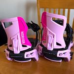 Nidecker OG Supermatic Snowboard Bindings Milkshake Pink/Black Size M