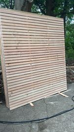 Wooden Fence Slatted Fence Panels Outdoor Garden Fencing Screen Pressure Treated