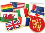 BUY 2 GET 1 FREE Country Flag Lapel Pin Badge | Enamel Pride Gift Jacket Bag Hat