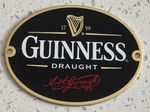 A New Guinness Oval Brass T.bar Plaque From 1990’s. Two Predrilled Holes.
